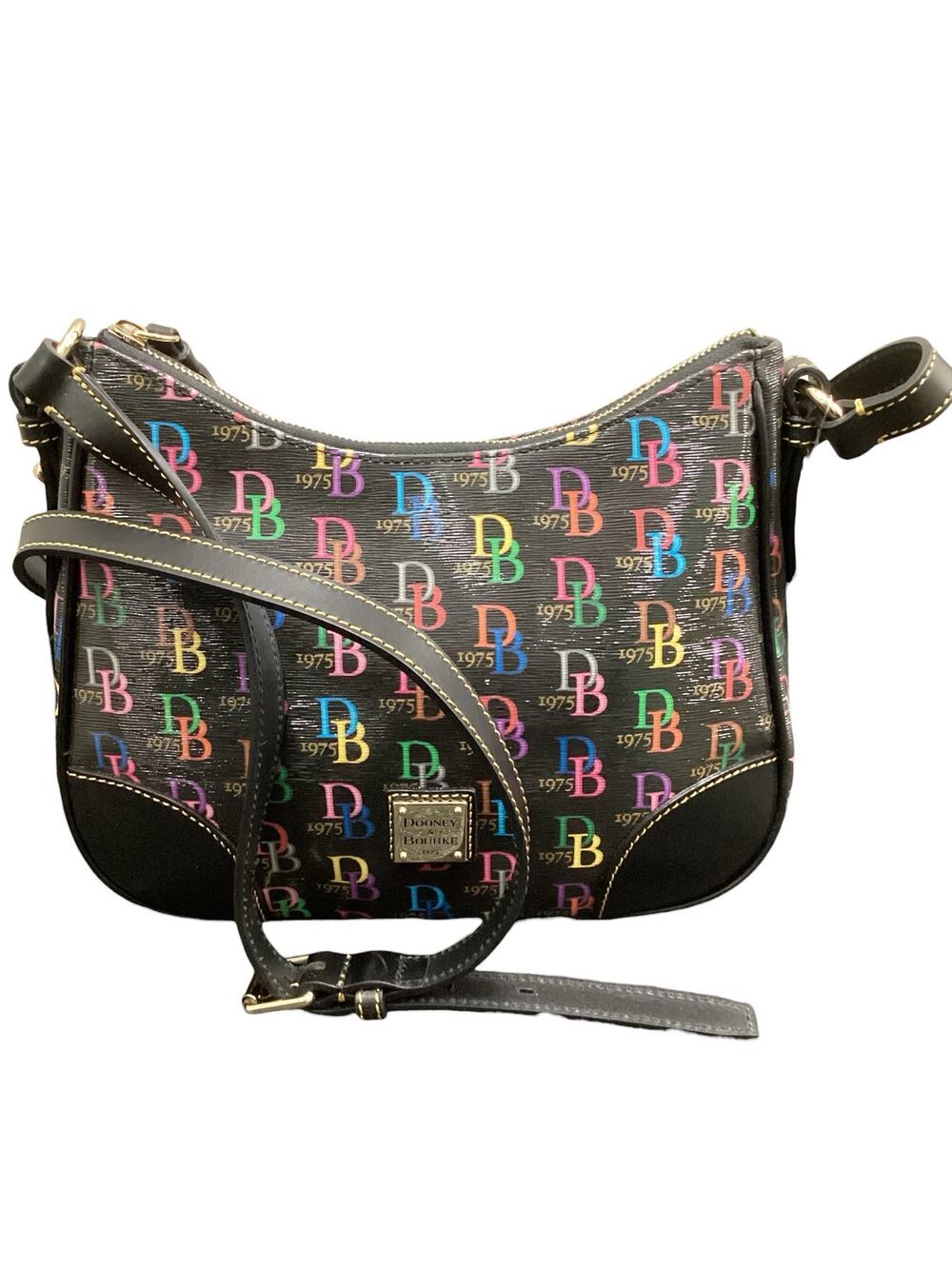 NWT Dooney & Bourke Purse Women’s DB 1975 Print One Strap Black & Multicolor